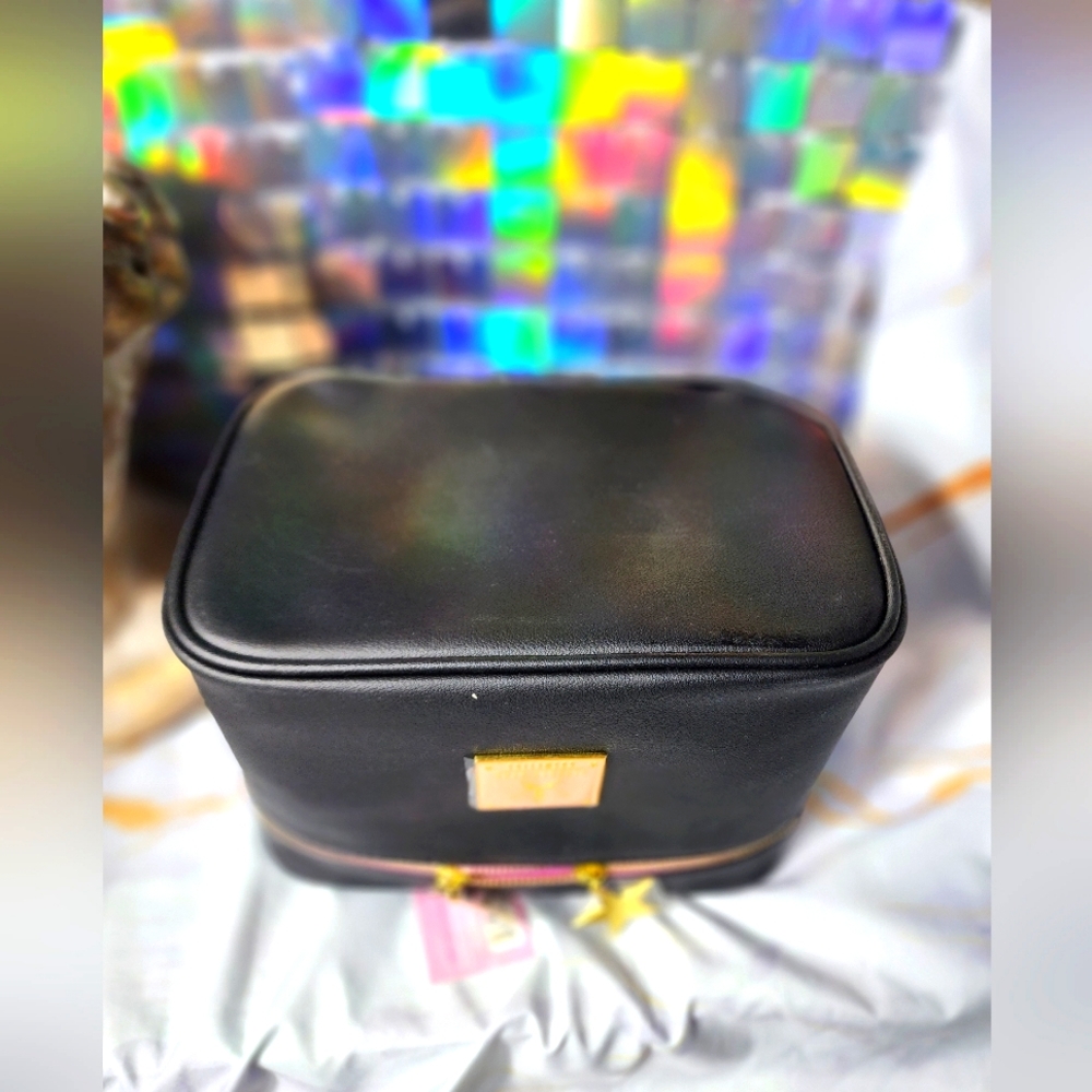 Jeffree Star Cosmetics Black & Pink Train Case Makeup Bag NEW - Picture 4 of 6